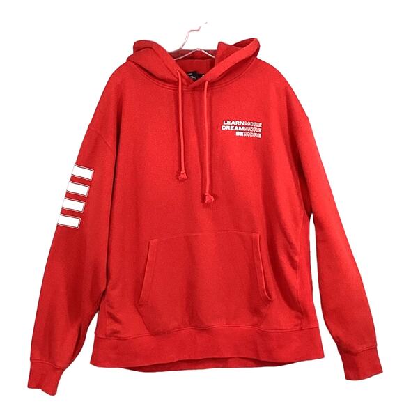 Alphalete Mens XL Learn More Dream More Be More Hoodie Pullover Sweatshirt Red - Picture 1 of 15